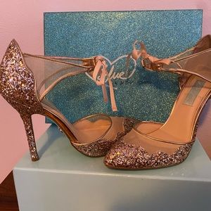 Blue by Betsey Johnsons glitter high heels
